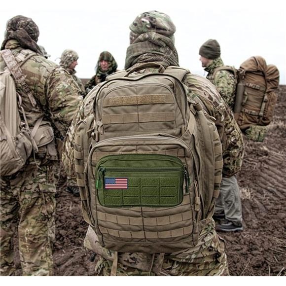 Molle Admin Pouch, EDC Utility Tool Pouch with 1*Tactical Gear Clip and 1*Patch - Picture 3 of 7